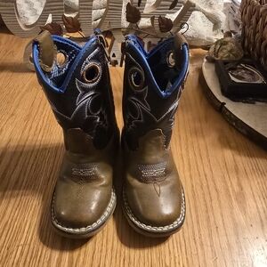 Twister Kids Boots - Brown and Blue